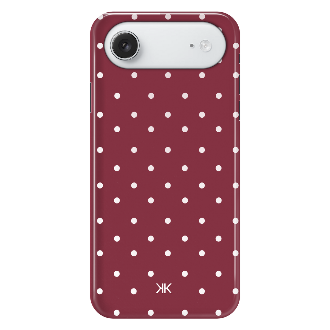 Polka Dot Burgundy phone case for iPhone 17 Air