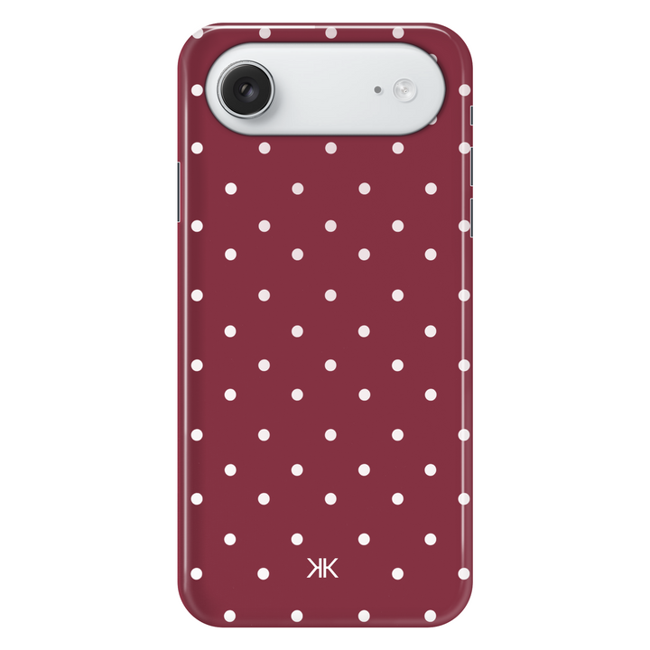 Polka Dot Burgundy phone case for iPhone 17 Air