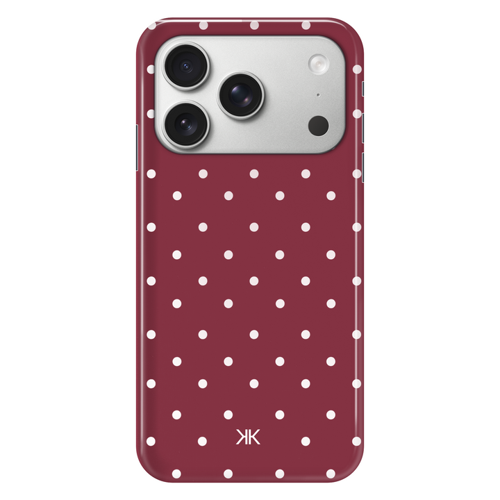 Polka Dot Burgundy phone case for iPhone 17 Pro