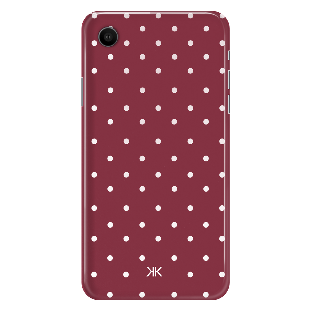 Polka Dot Burgundy phone case for iPhone XR