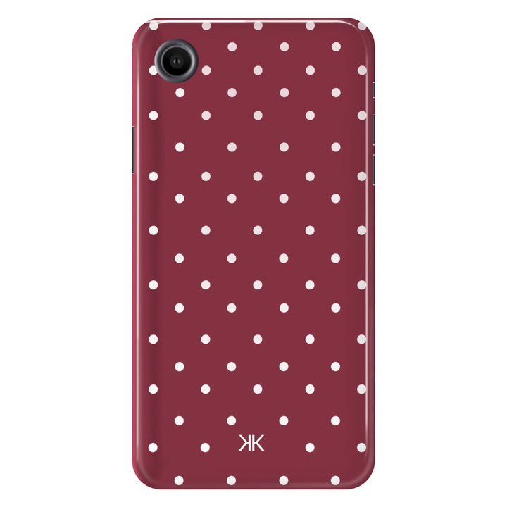 Polka Dot Burgundy tough phone case for iPhone XR