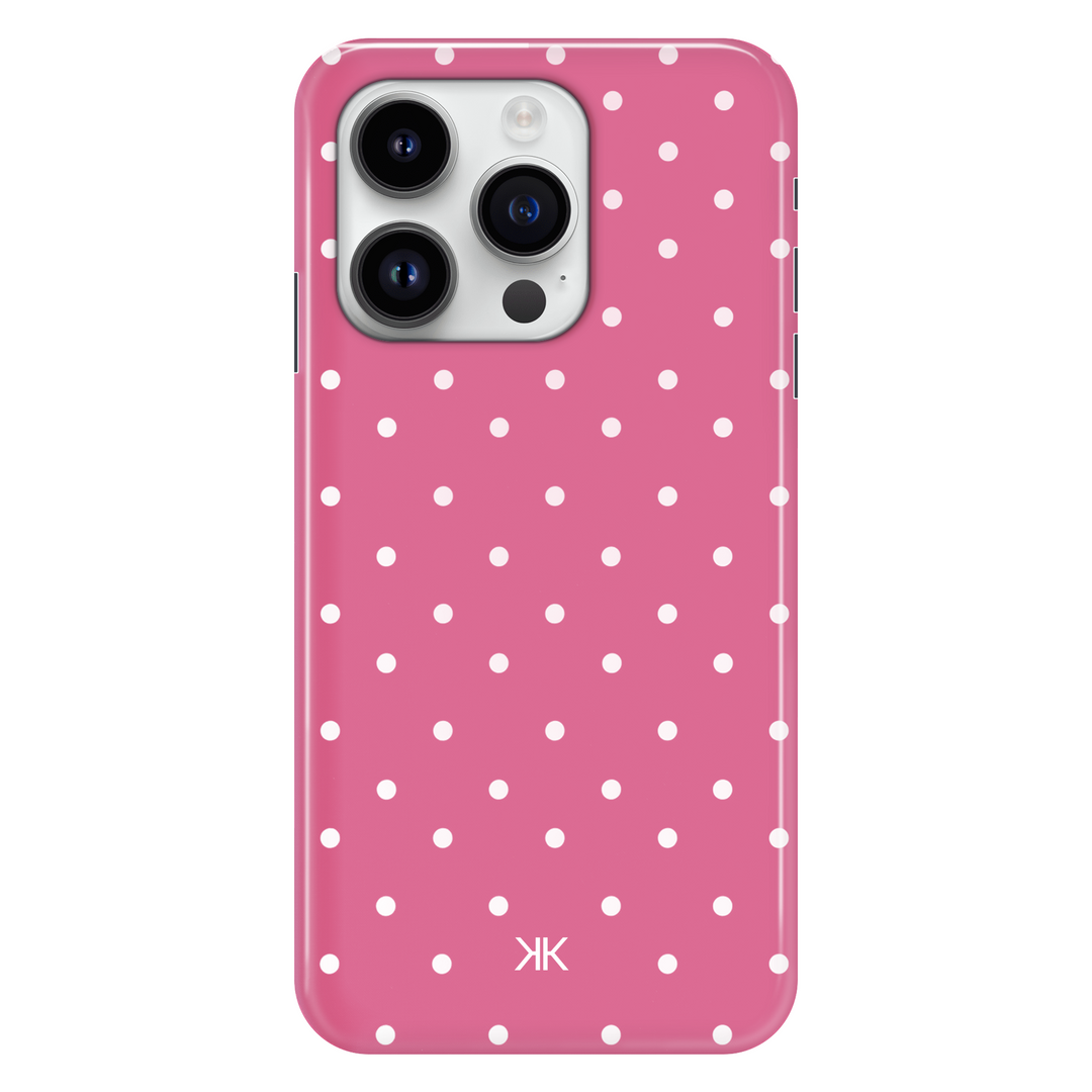 Polka Dot Pink phone case for iPhone 14 Pro