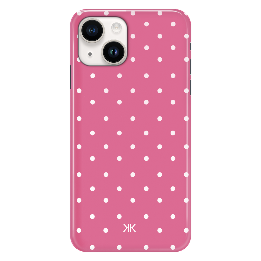 Polka Dot Pink phone case for iPhone 14