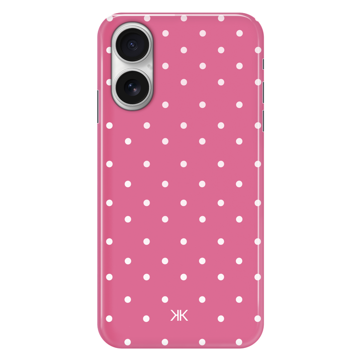 Polka Dot Pink phone case for iPhone 16