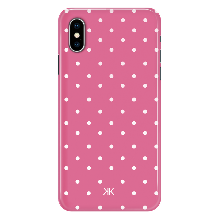 Polka Dot Pink phone case for iPhone X