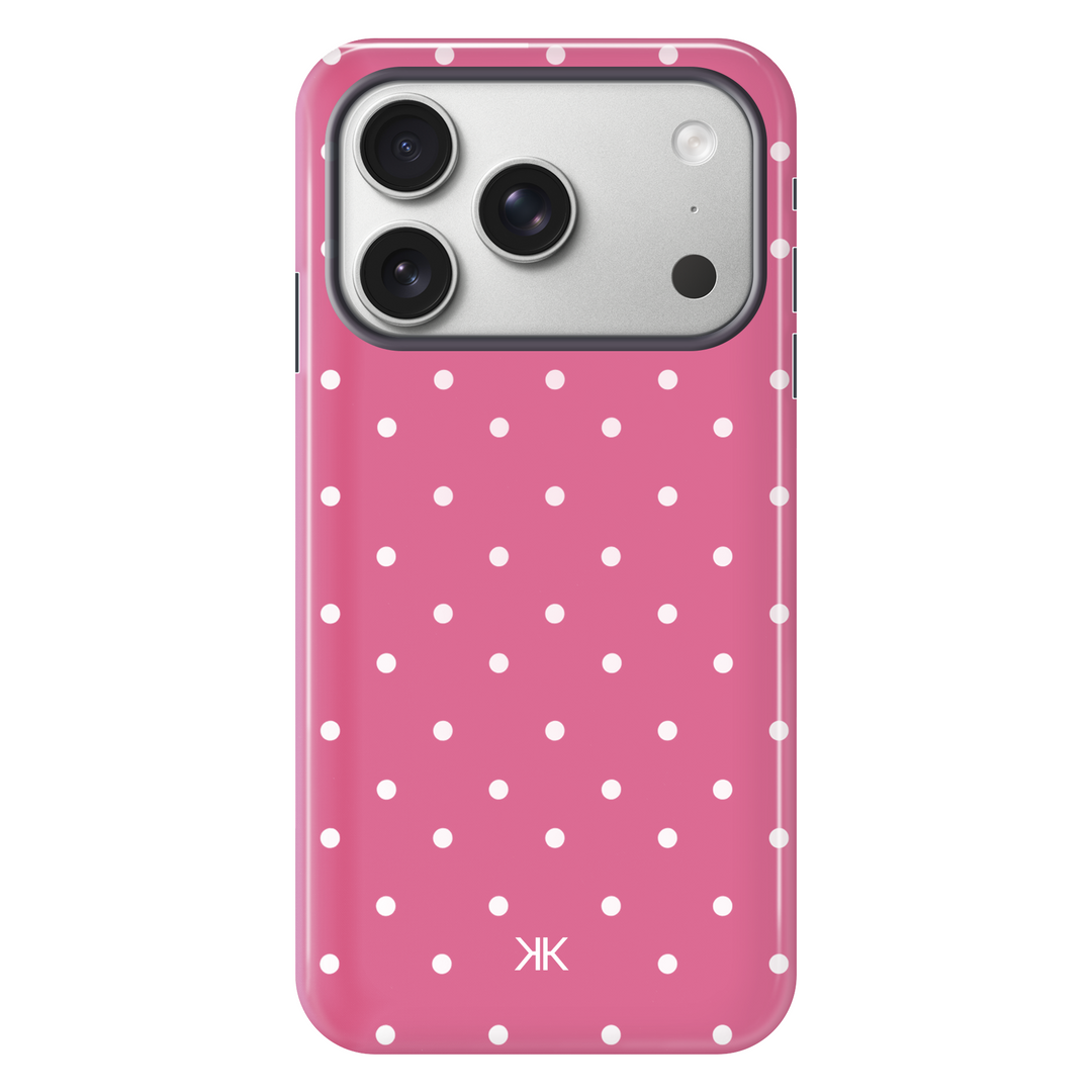 Polka Dot Pink tough phone case for iPhone 17 Pro
