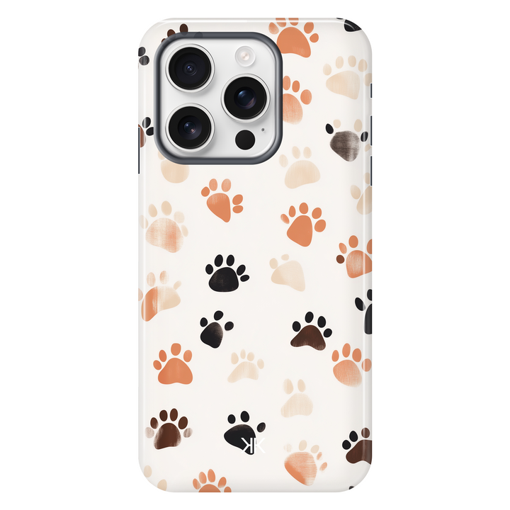 Puppy Paw Prints tough phone case for iPhone 16 Pro