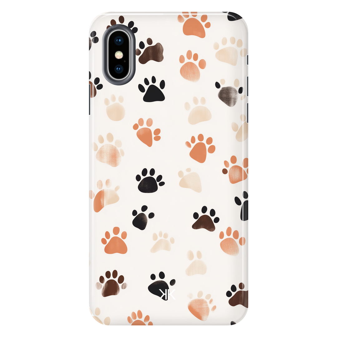 Puppy Paw Prints tough phone case for iPhone X