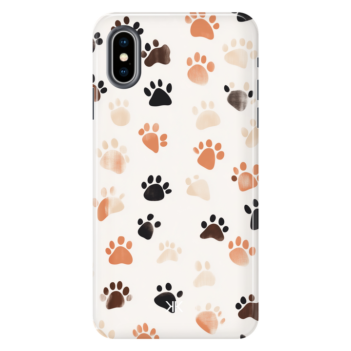 Puppy Paw Prints tough phone case for iPhone X