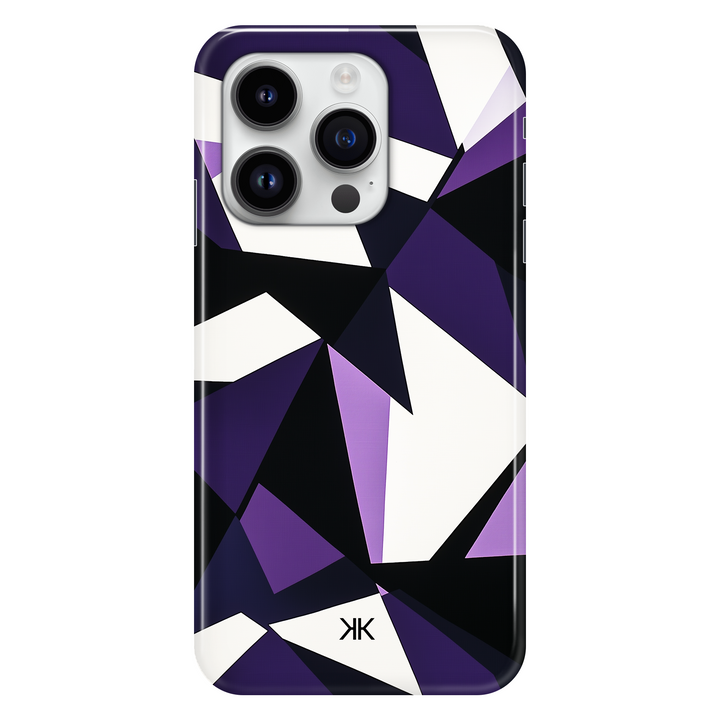 Purple Geometric phone case for iPhone 14 Pro