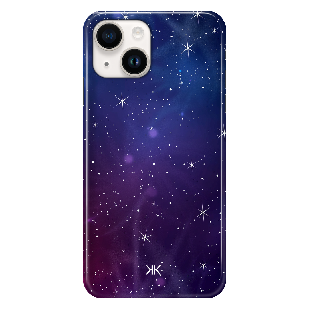 Purple Stars phone case for iPhone 14