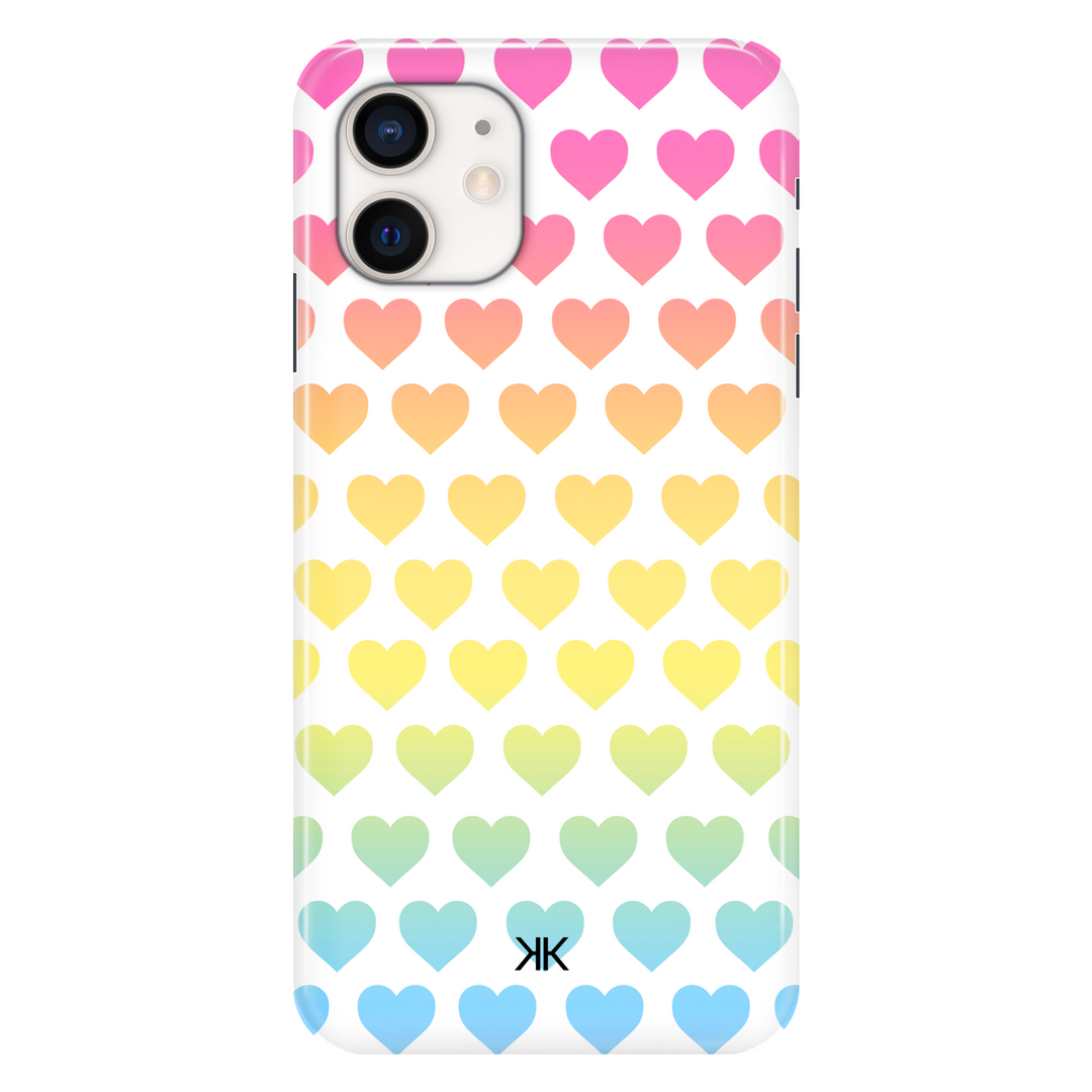 Rainbow Hearts phone case for iPhone 12