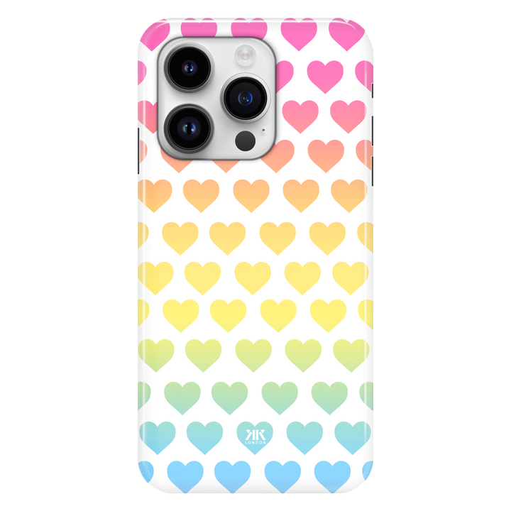 Rainbow Hearts phone case for iPhone 14 Pro