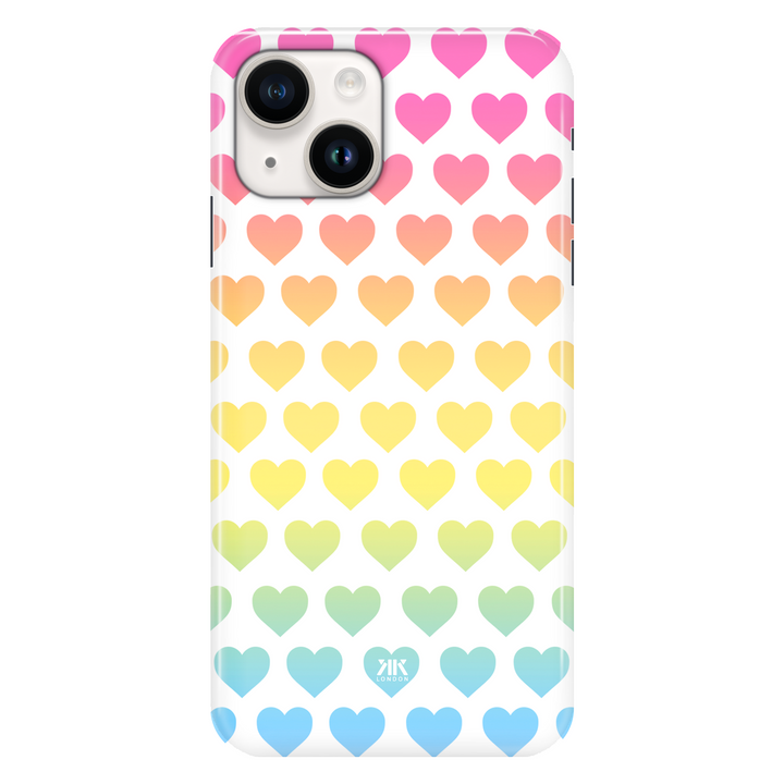 Rainbow Hearts phone case for iPhone 14