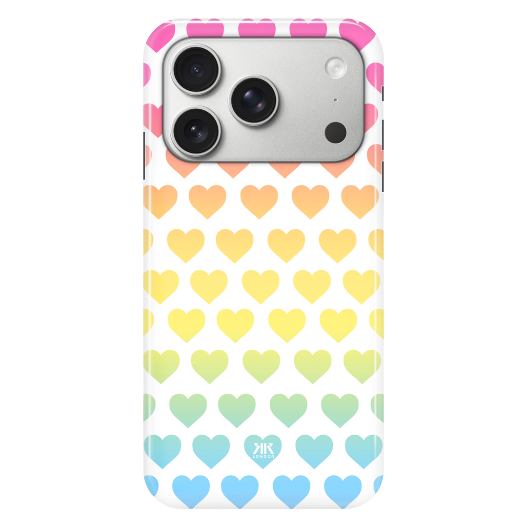 Rainbow Hearts phone case for iPhone 17 Pro