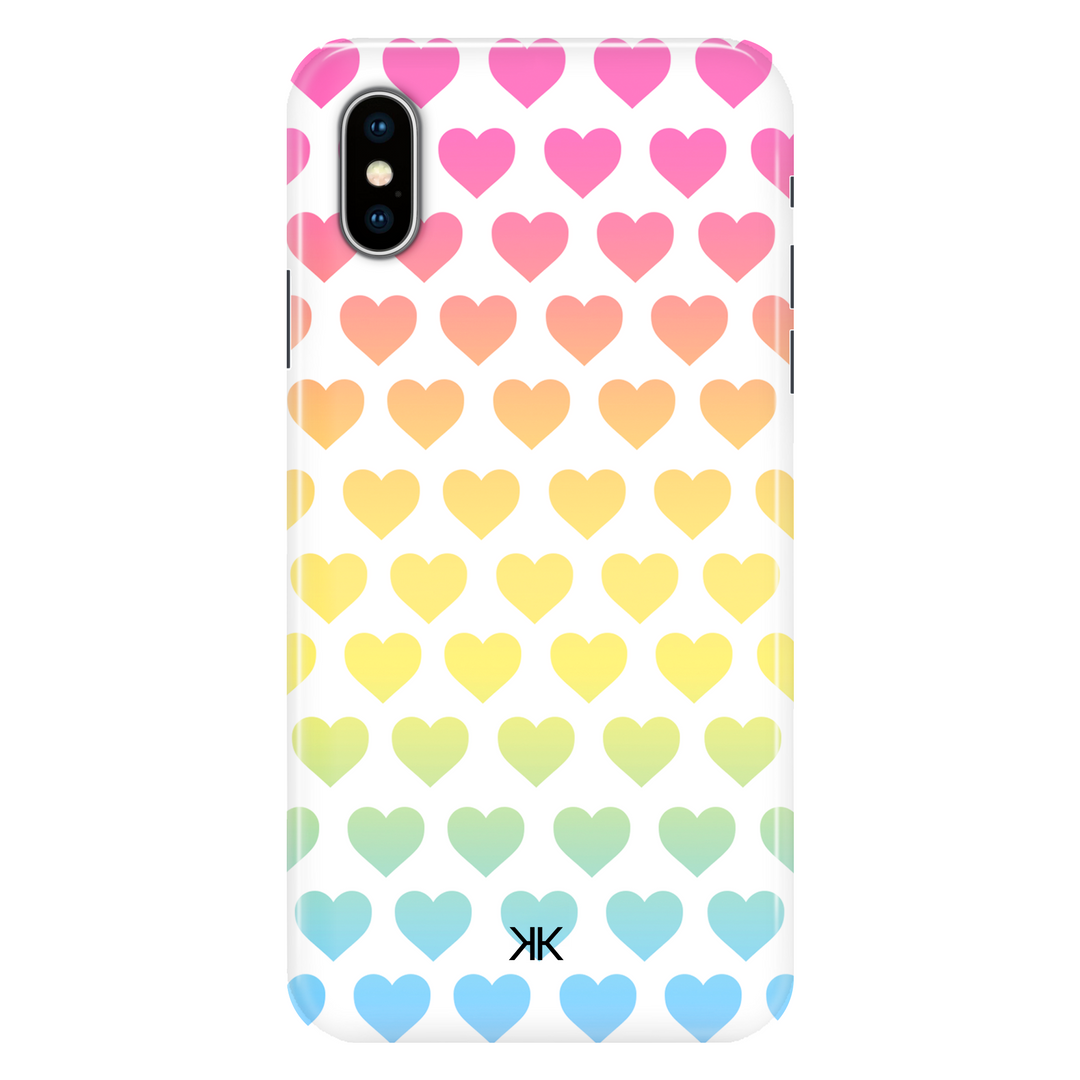 Rainbow Hearts phone case for iPhone X