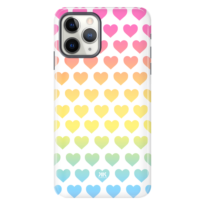 Rainbow Hearts Phone Case - Tough Case - iphone-11-pro