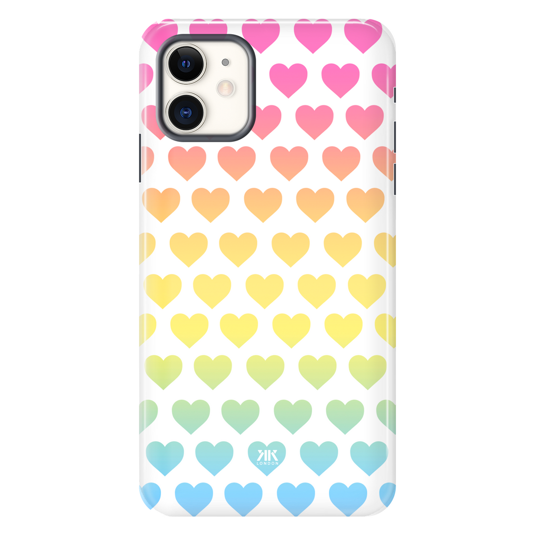 Rainbow Hearts Phone Case - Tough Case - iphone-11