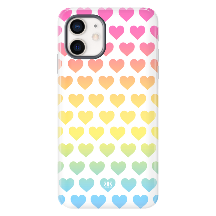 Rainbow Hearts Phone Case - Tough Case - iphone-12
