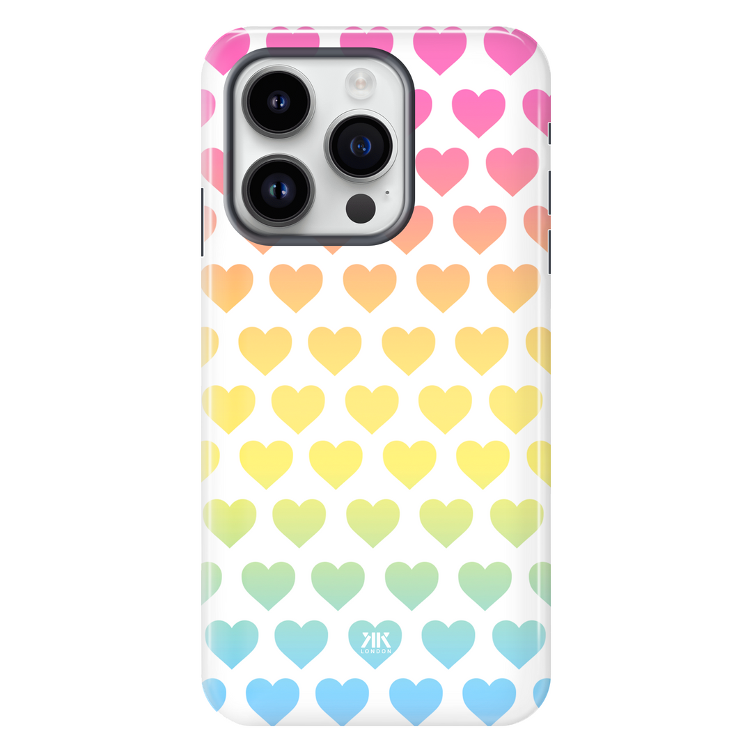 Rainbow Hearts Phone Case - Tough Case - iphone-14-pro