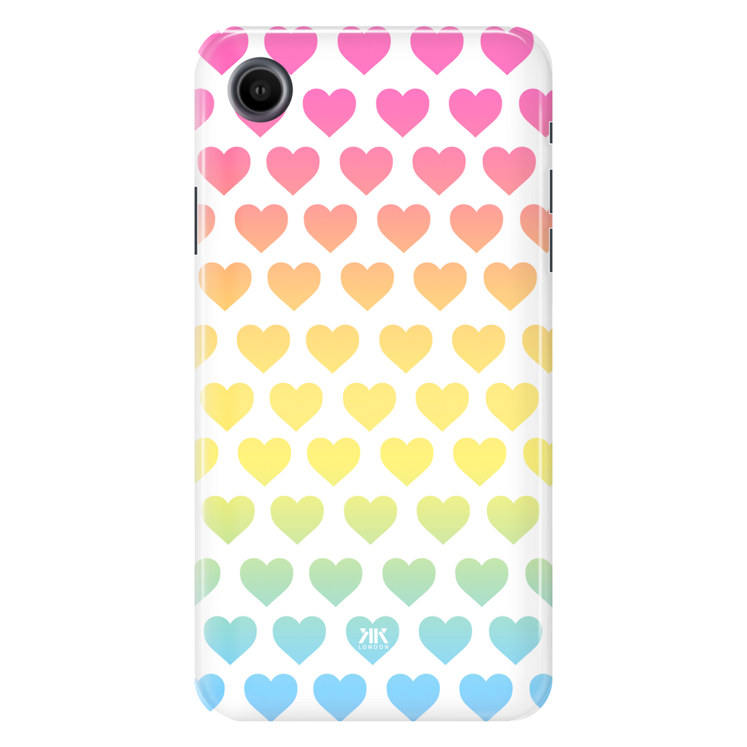 Rainbow Hearts tough phone case for iPhone XR