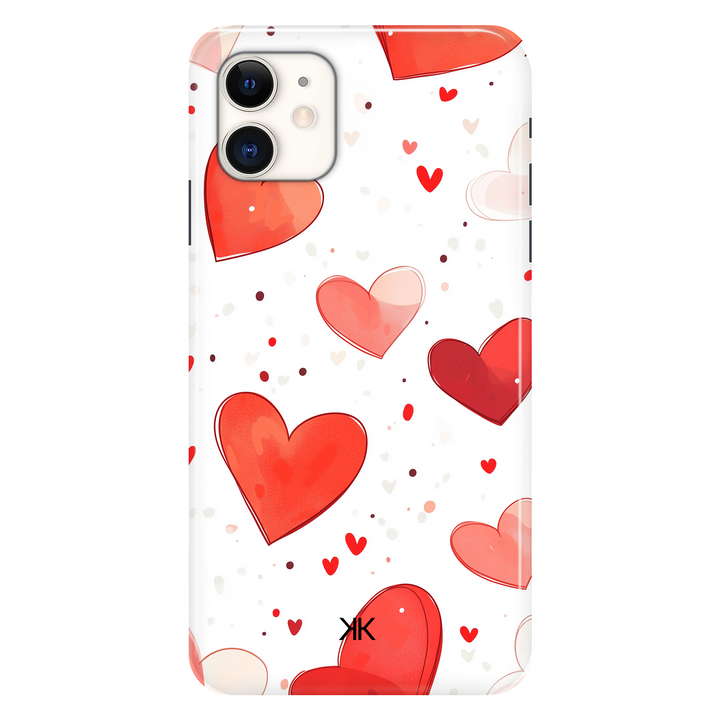 Red Hearts phone case for iPhone 11