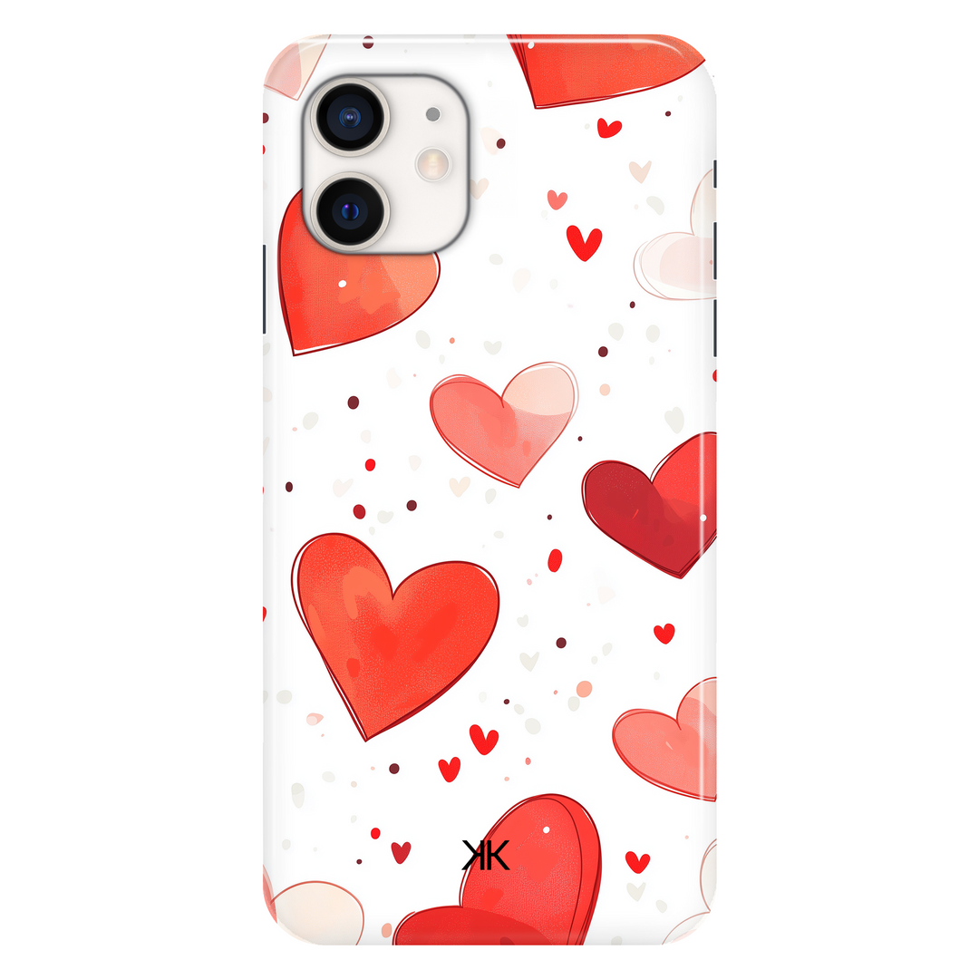 Red Hearts phone case for iPhone 12