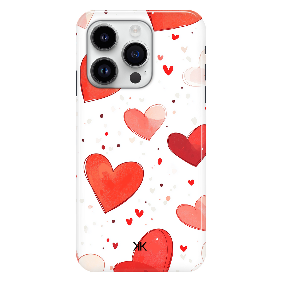 Red Hearts phone case for iPhone 14 Pro