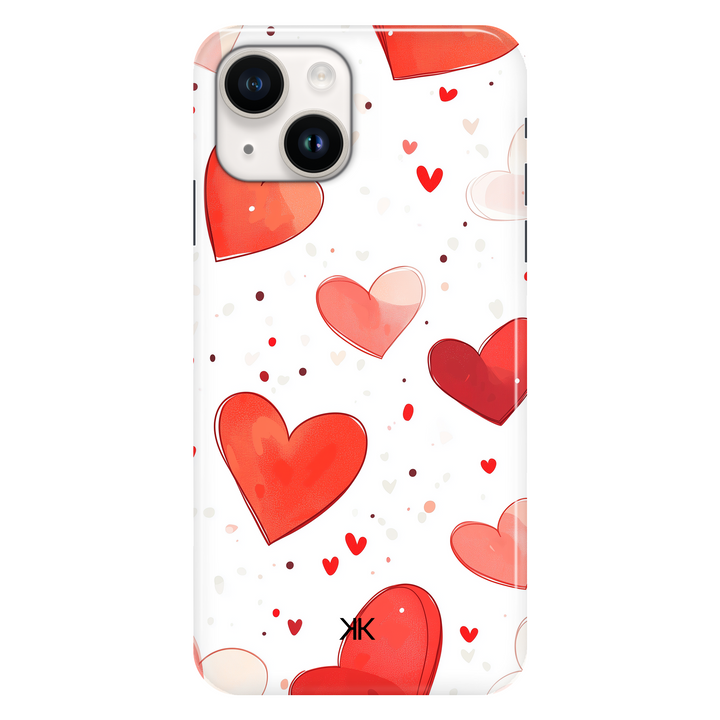 Red Hearts phone case for iPhone 14