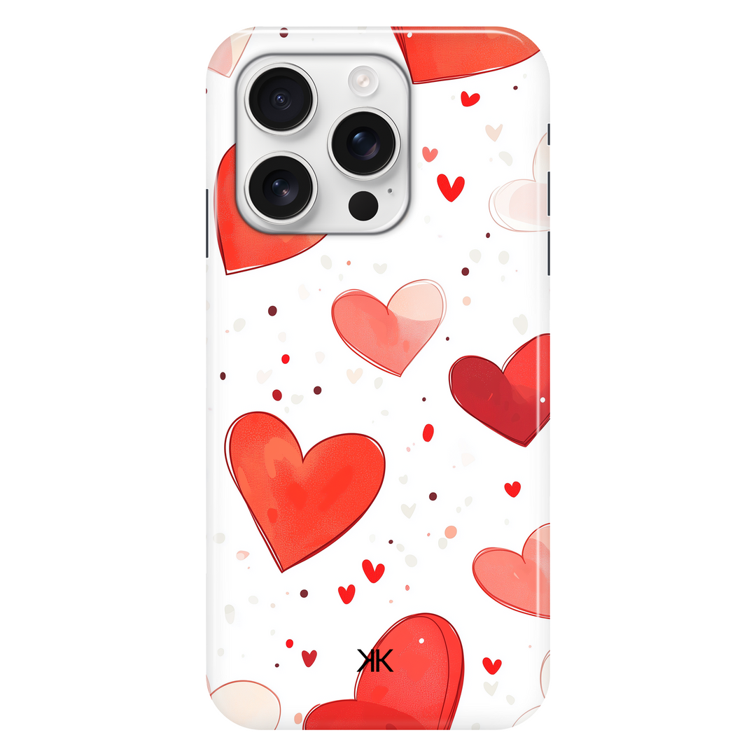 Red Hearts phone case for iPhone 16 Pro