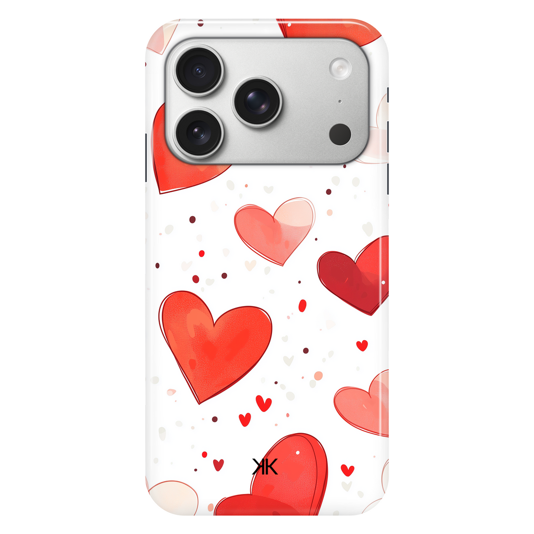 Red Hearts phone case for iPhone 17 Pro