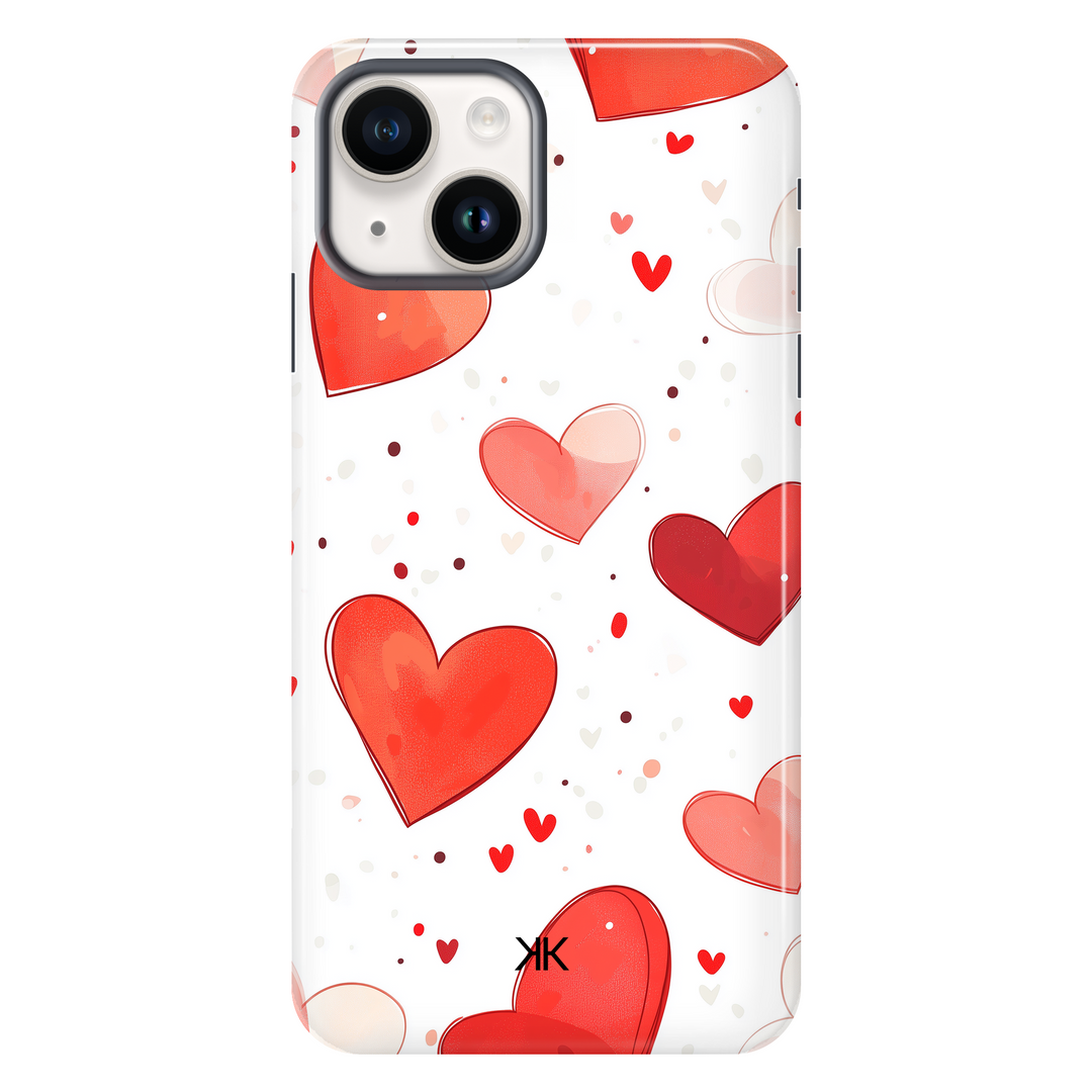 Red Hearts Phone Case - Tough Case - iphone-14