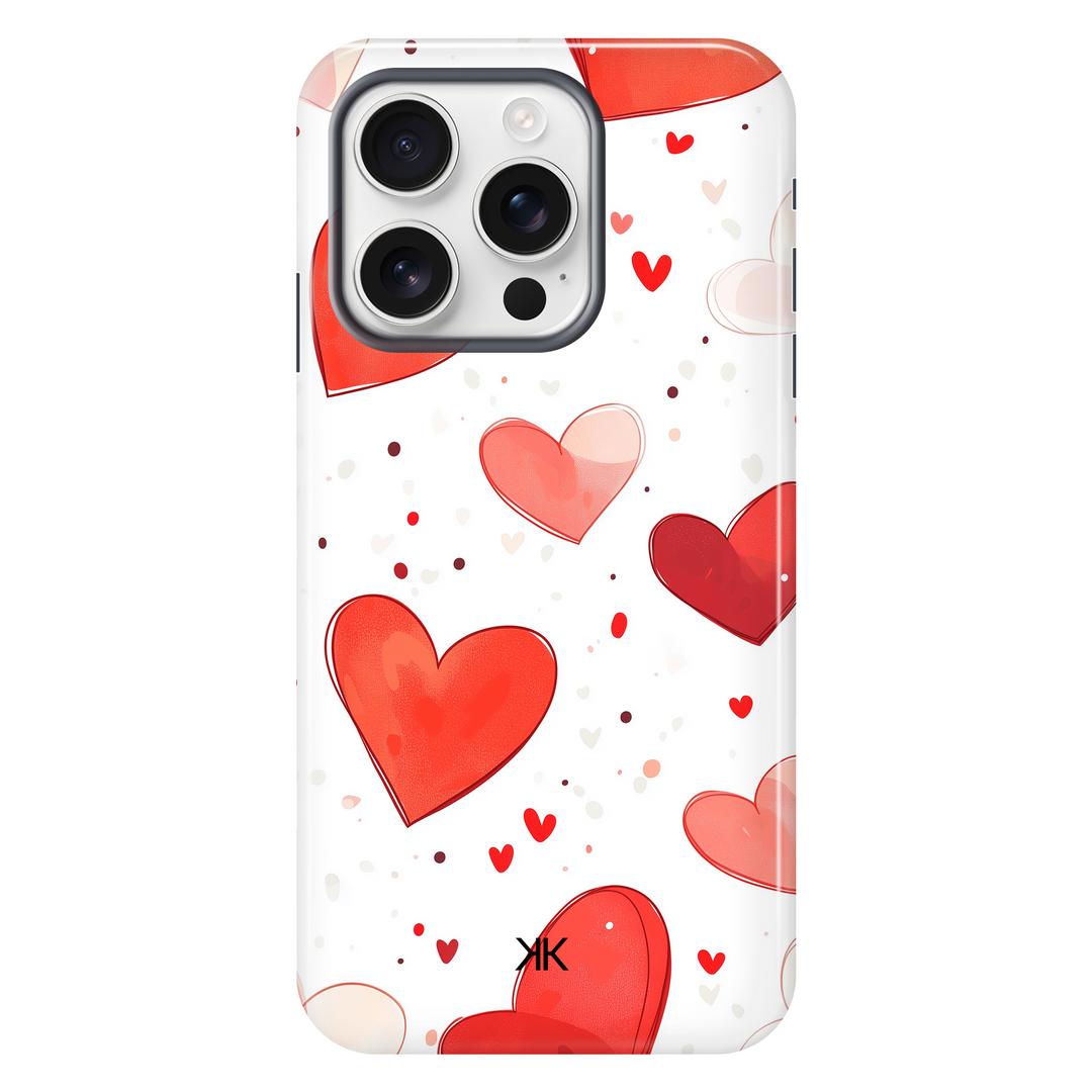 Red Hearts Phone Case - Tough Case - iphone-16-pro