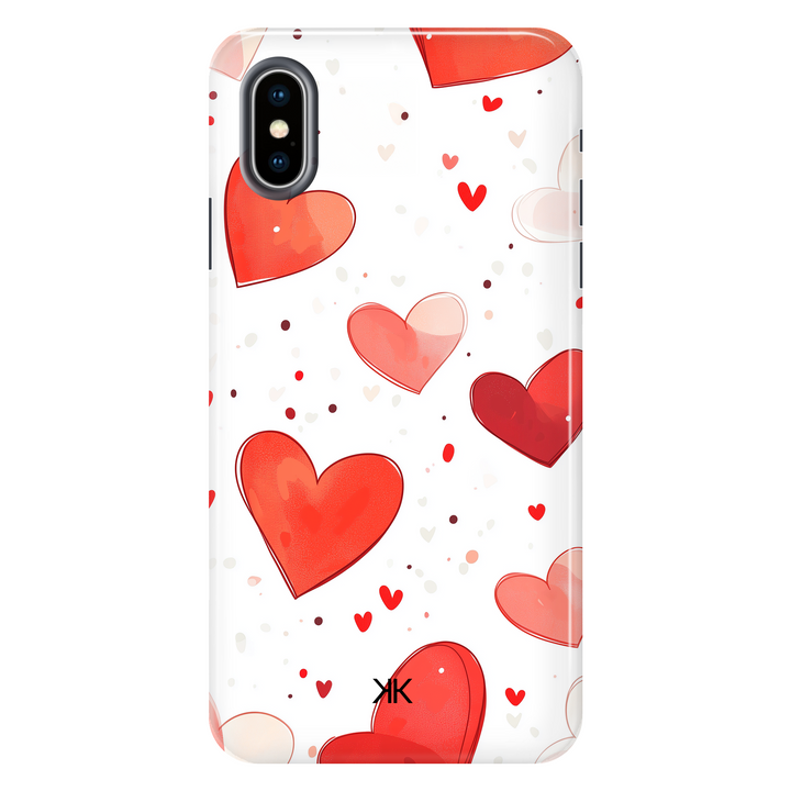 Red Hearts Phone Case - Tough Case - iphone-x