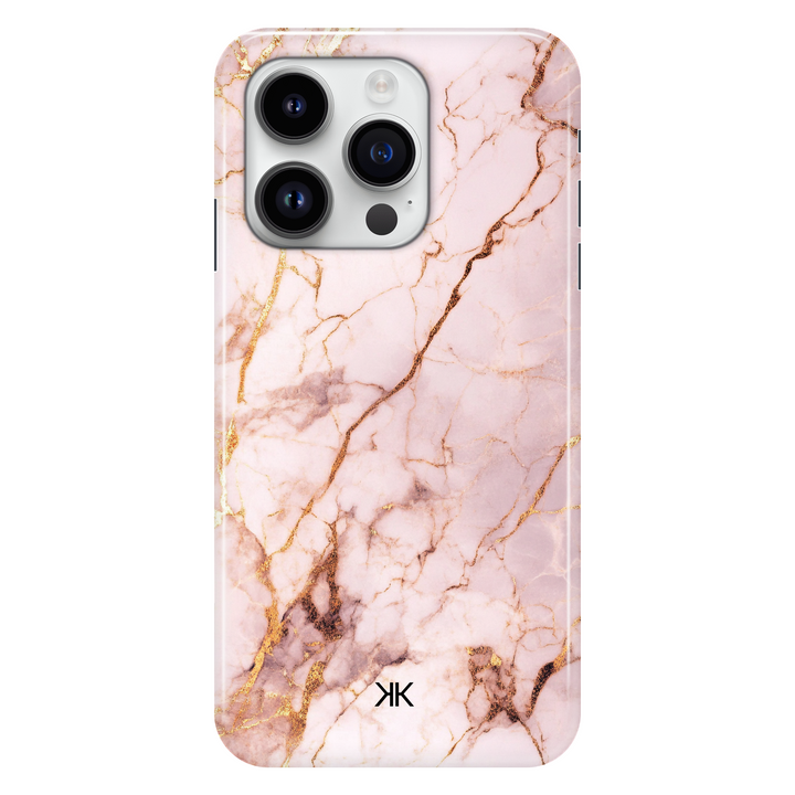 Rose Gold Marble phone case for iPhone 14 Pro