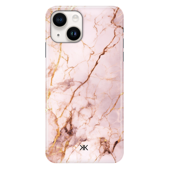 Rose Gold Marble phone case for iPhone 14