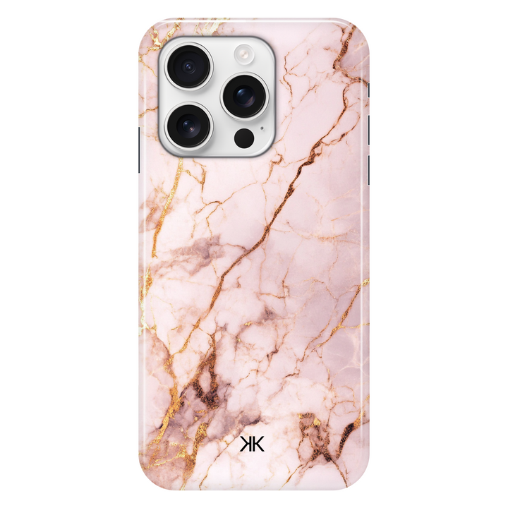Rose Gold Marble phone case for iPhone 16 Pro