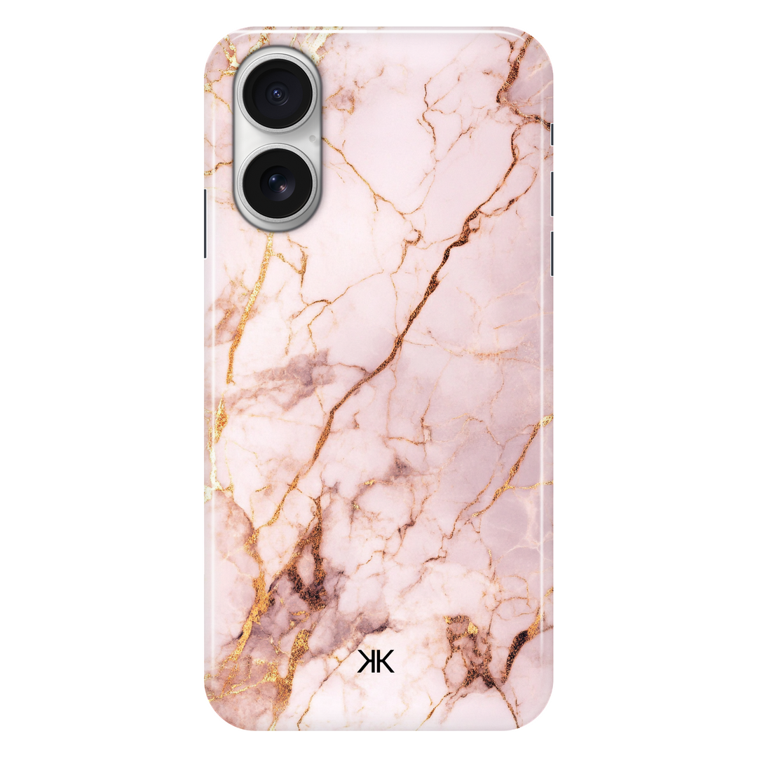 Rose Gold Marble phone case for iPhone 16