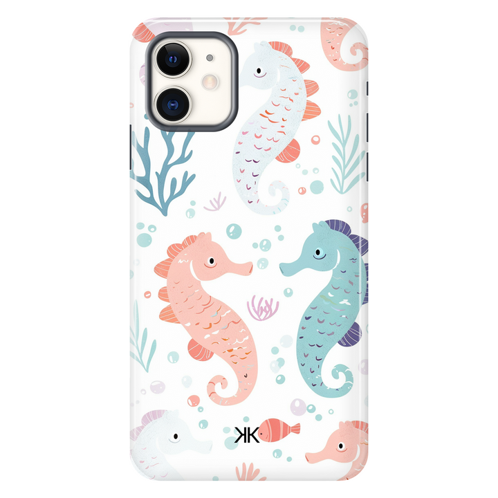 Seahorses tough phone case for iPhone 11