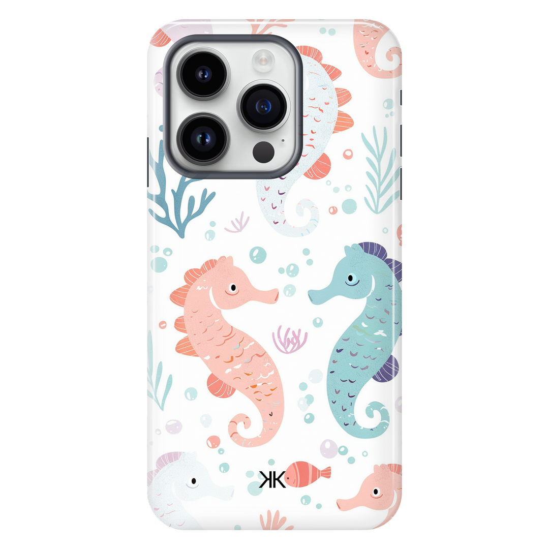 Seahorses tough phone case for iPhone 14 Pro