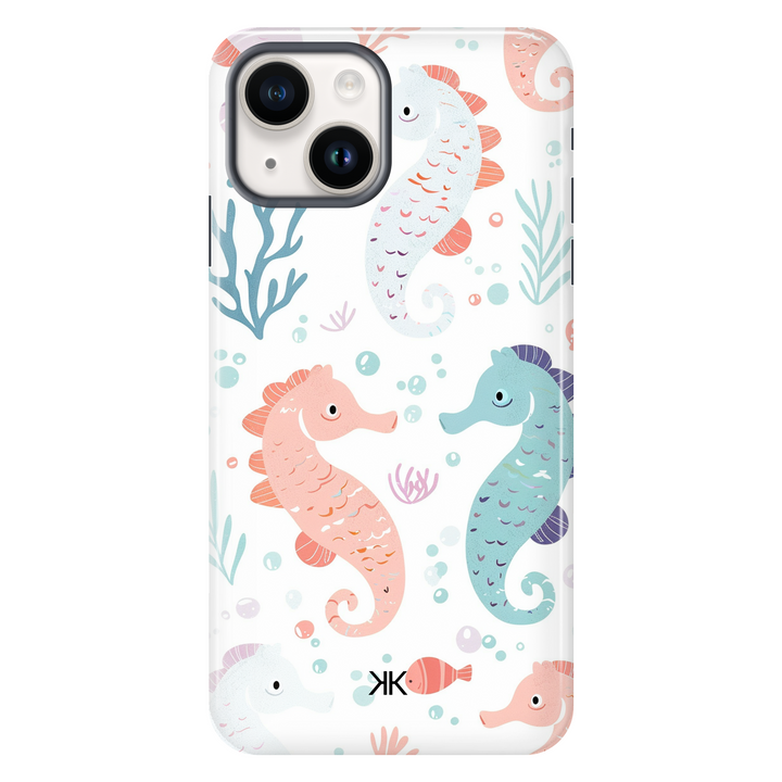 Seahorses tough phone case for iPhone 14