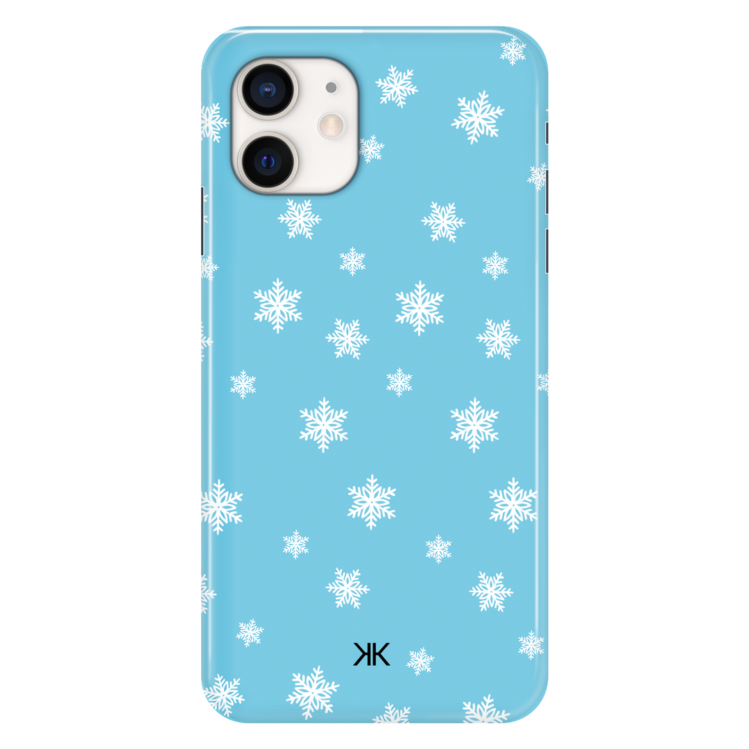 Blue Snowflake Christmas phone case for iPhone 12
