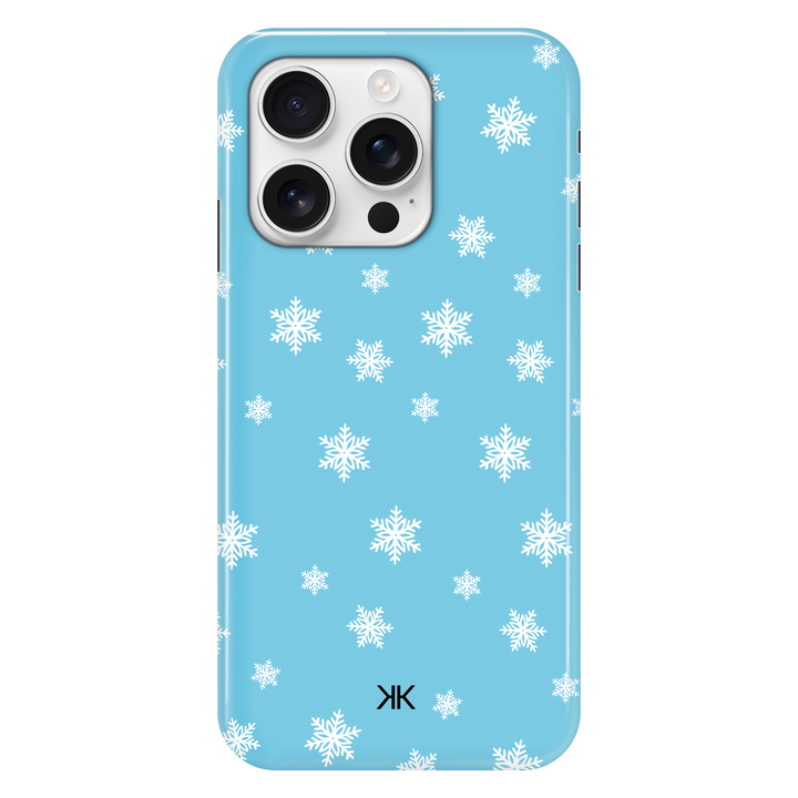 Blue Snowflake Christmas phone case for iPhone 16 Pro