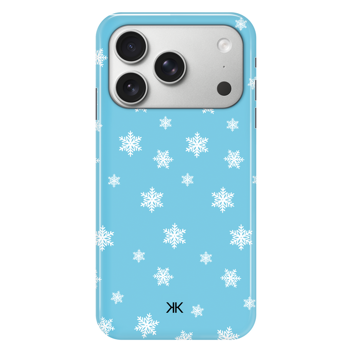 Blue Snowflake Christmas phone case for iPhone 17 Pro