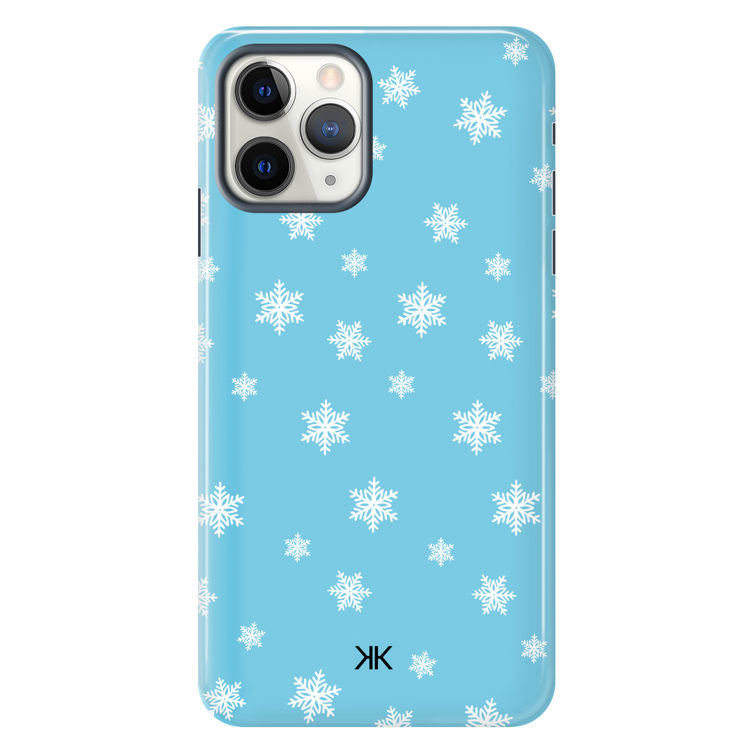 Blue Snowflake Christmas Phone Case - Tough Case - iphone-11-pro