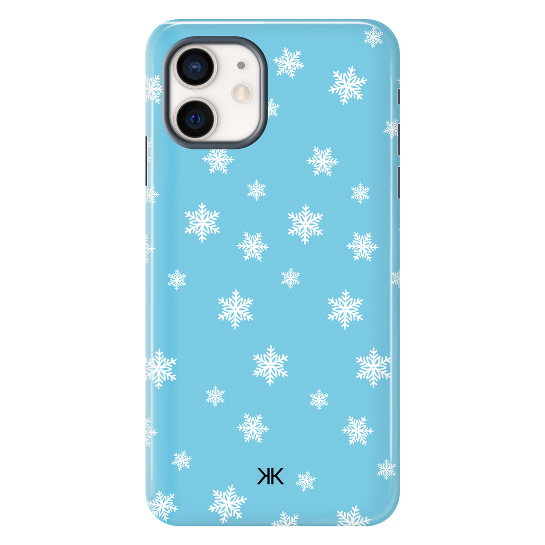 Blue Snowflake Christmas Phone Case - Tough Case - iphone-12