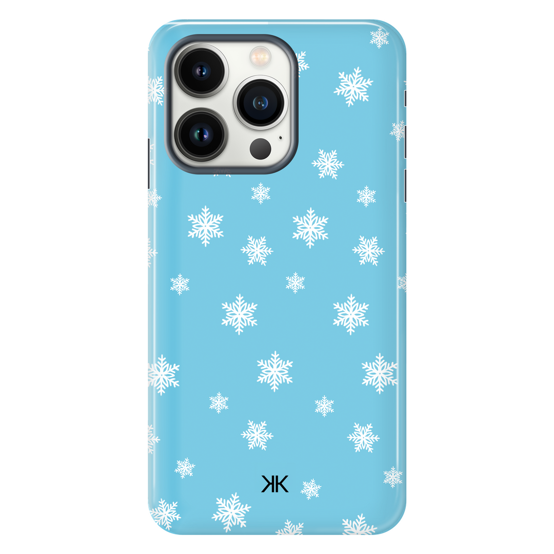 Blue Snowflake Christmas Phone Case - Tough Case - iphone-13-pro