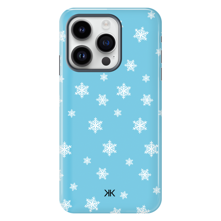 Blue Snowflake Christmas Phone Case - Tough Case - iphone-14-pro