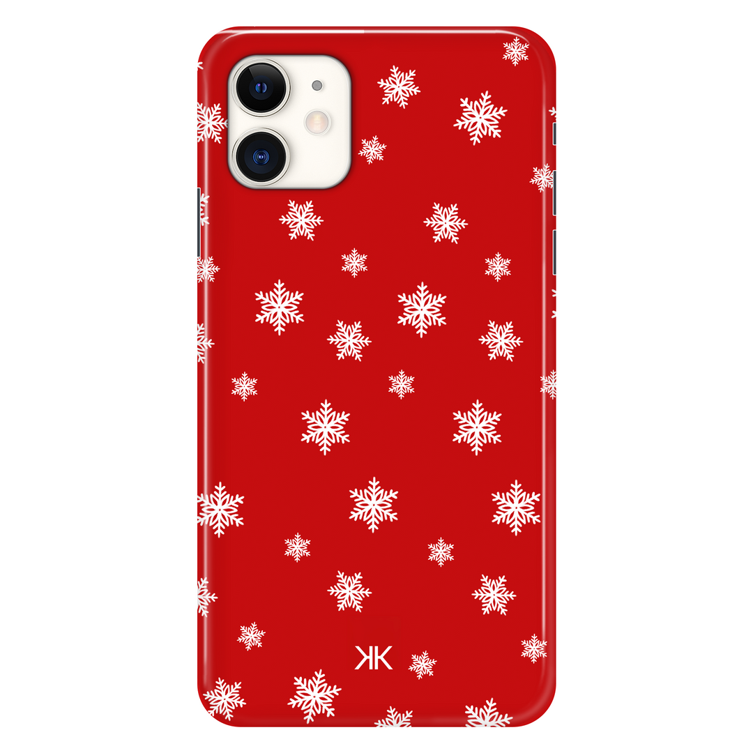 Red Snowflake Christmas phone case for iPhone 11