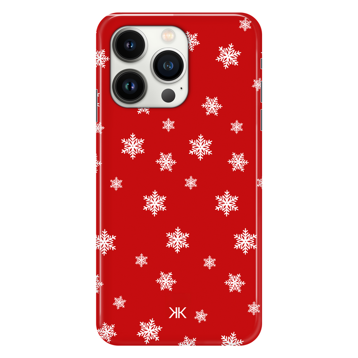Red Snowflake Christmas phone case for iPhone 13 Pro